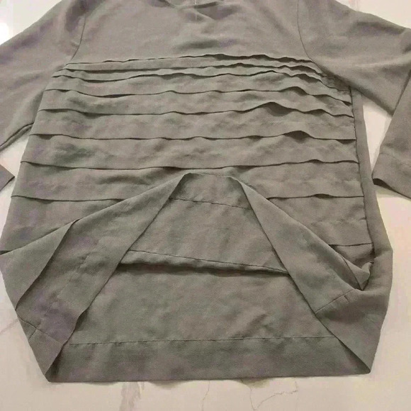 Benetton Stile Womens Crew Neck Long Sleeve Blouse Gray Size Small - Picture 4 of 9